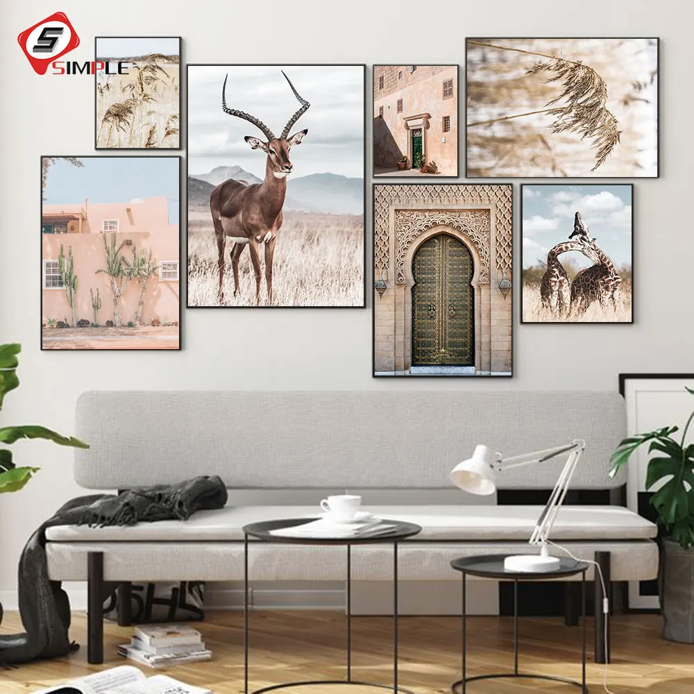 Morocco Boho Poster Nordic Style Deer Giraffe Wall Art Canvas Print Painting Decorative Picture Modern Living Room Decoration
Morocco Boho Poster Nordic Style Deer Giraffe Wall Art Canvas Print Painting Decorative Picture Modern Living Room Decoration