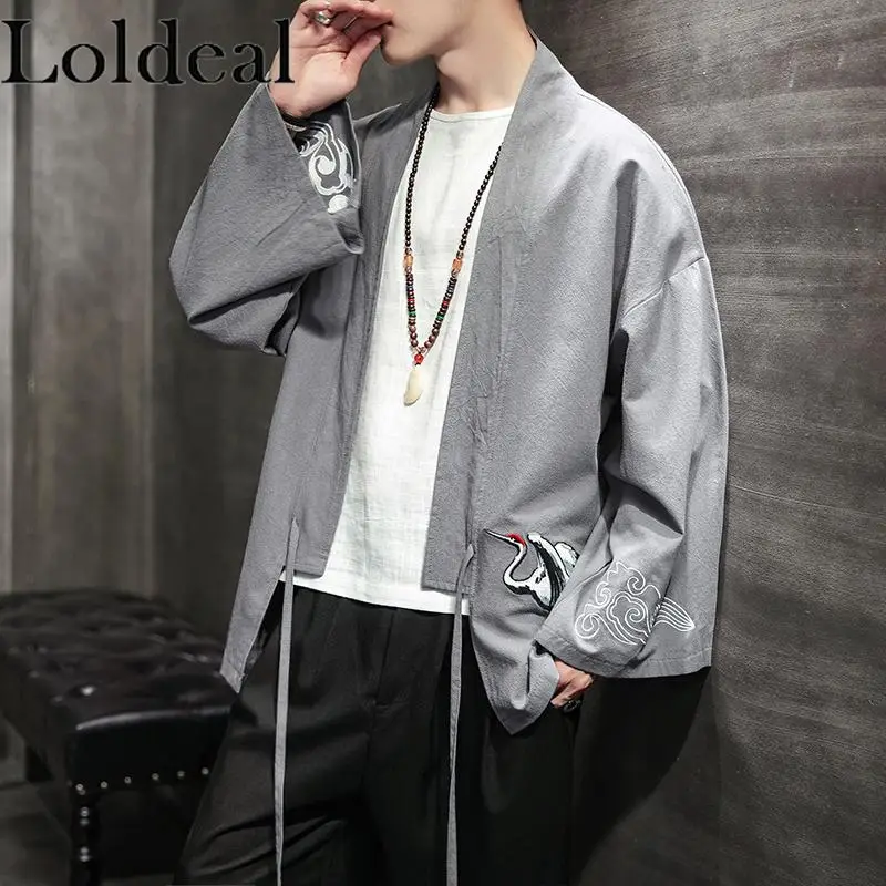 Loldeal Chinese Style Lightweight Jackets Cardigan Retro Long-sleeved Casual Flying Crane Embroidery Linen Comfort
Loldeal Chinese Style Lightweight Jackets Cardigan Retro Long-sleeved Casual Flying Crane Embroidery Linen Comfort