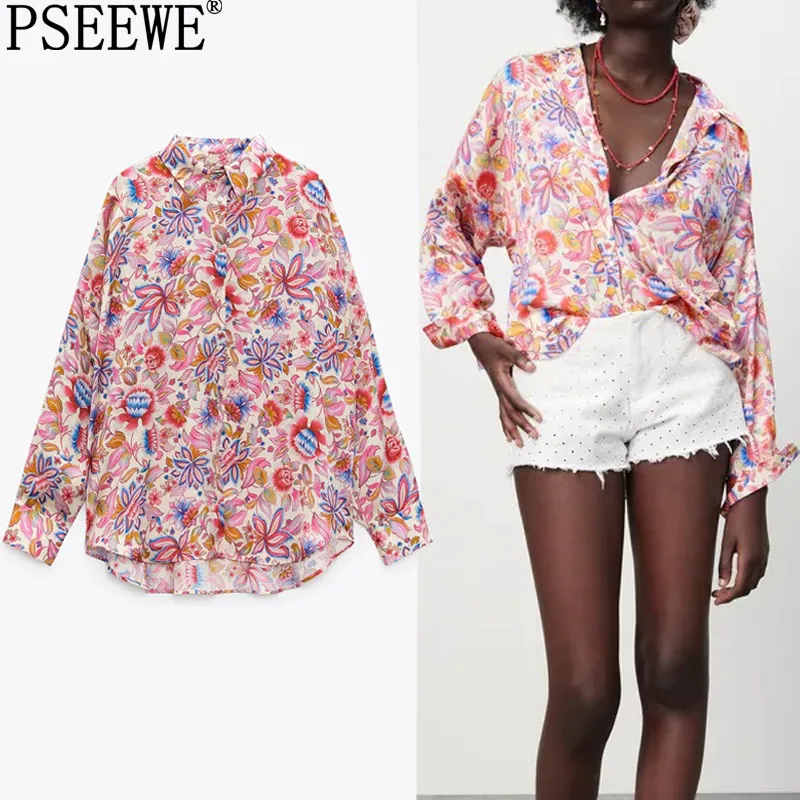PSEEWE Za Woman 2021 Floral Button Up Shirt Women Fashion Print Long Sleeve Summer Blouse Female Vintage Casual Beach Shirt
PSEEWE Za Woman 2021 Floral Button Up Shirt Women Fashion Print Long Sleeve Summer Blouse Female Vintage Casual Beach Shirt