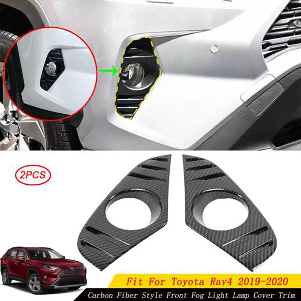2pcs Cover Trim Accessories Bumper Carbon Fiber Fog Light For Toyota Rav4 Front Parts
2pcs Cover Trim Accessories Bumper Carbon Fiber Fog Light For Toyota Rav4 Front Parts