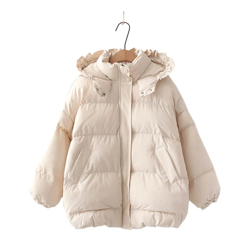 Women solid color hooded cotton jacket new autumn / winter wild loose short section of thick cotton-padded jacket
Women solid color hooded cotton jacket new autumn / winter wild loose short section of thick cotton-padded jacket