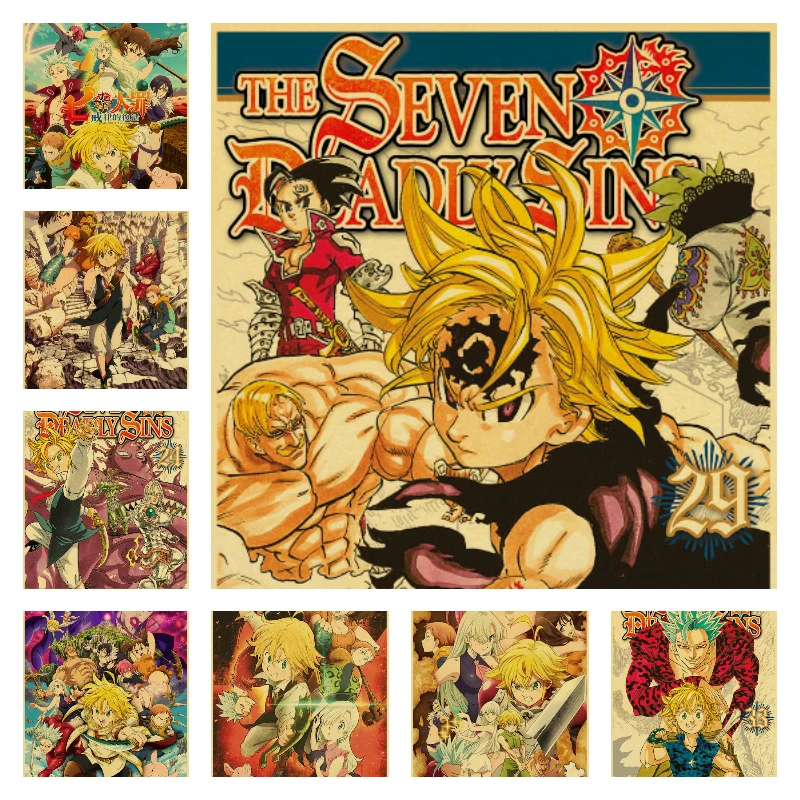 Canvas Painting Wall Art Japanese Classic Anime Vintage The Seven Deadly Sins Posters and Prints Home Room Bar Decor Painting
Canvas Painting Wall Art Japanese Classic Anime Vintage The Seven Deadly Sins Posters and Prints Home Room Bar Decor Painting