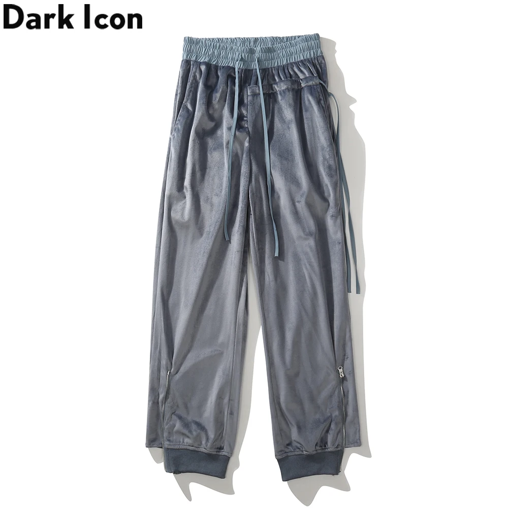 Dark Icon Irregular Leg Opening Ankle Zipper Velvet Pants Men Elastic Waist Men's Pants Black Grey
Dark Icon Irregular Leg Opening Ankle Zipper Velvet Pants Men Elastic Waist Men's Pants Black Grey