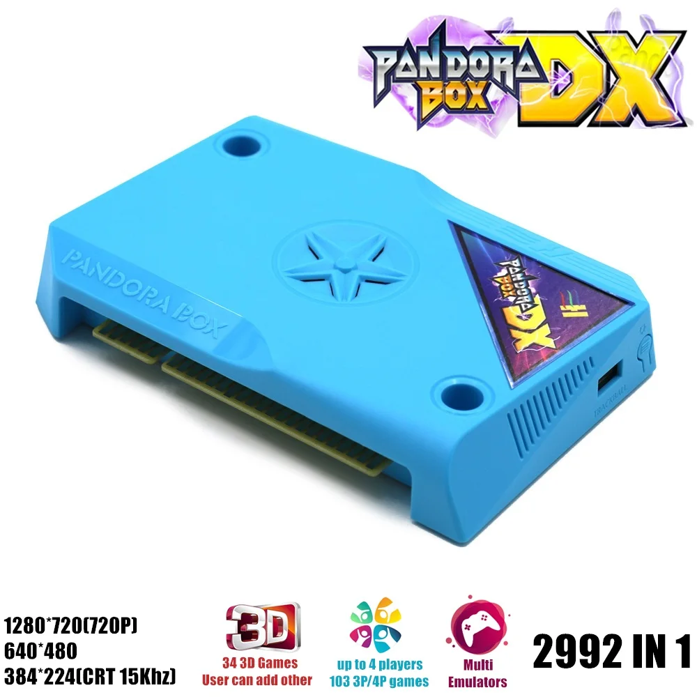 

New Pandora Box DX 2992 in 1 Arcade Jamma Board Hdmi Vga Cga Crt Scan Line Can Add FBA MAME PS1 SFC SNES FC MD Games 3d Tekken