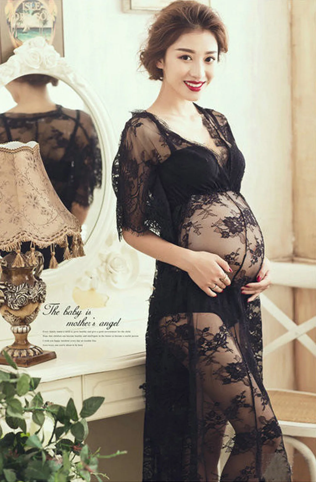 Lace Maternity Dresses For Photo Shoot Women Pregnants Photography Maternity Short Sleeve Solid Sling Lace Long Dress
Lace Maternity Dresses For Photo Shoot Women Pregnants Photography Maternity Short Sleeve Solid Sling Lace Long Dress