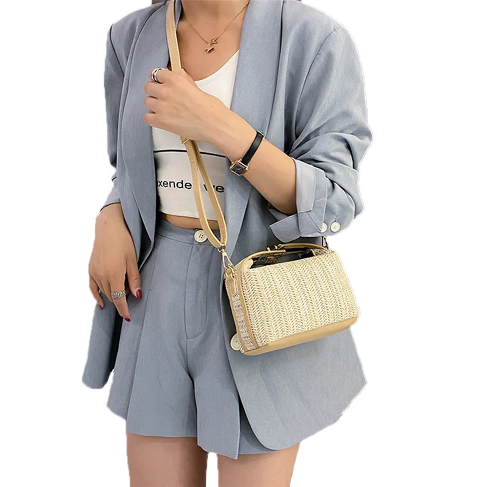 Women's Fashion Small Crossbody Bag Straw Woven Bags Soft Shoulder Bag With Long Strap
Women's Fashion Small Crossbody Bag Straw Woven Bags Soft Shoulder Bag With Long Strap