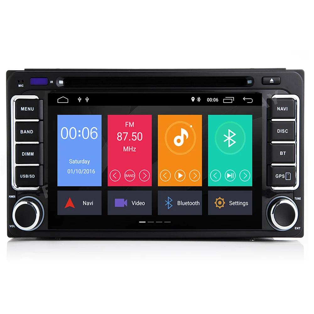 2 Din Android 10 8 core 4 + 64G Автомобильный dvd-плеер Радио Стерео Gps навигация для Toyota Hilux Vios Old