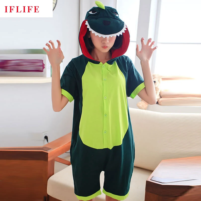Summer Women Kigurumi Onesie Green Dragon Pajamas Cotton Animal Pijama Short Sleeve Hooded Sleepwear Anime Cartoon Costume
Summer Women Kigurumi Onesie Green Dragon Pajamas Cotton Animal Pijama Short Sleeve Hooded Sleepwear Anime Cartoon Costume