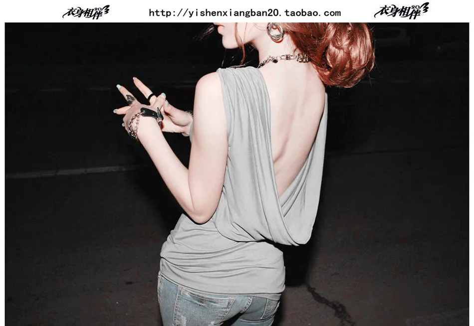 Spring Summer Korean New Modal Women's Top Bottoming Shirt Nightclub Sexy Backless Sleeveless T-shirt Fashion
Spring Summer Korean New Modal Women's Top Bottoming Shirt Nightclub Sexy Backless Sleeveless T-shirt Fashion