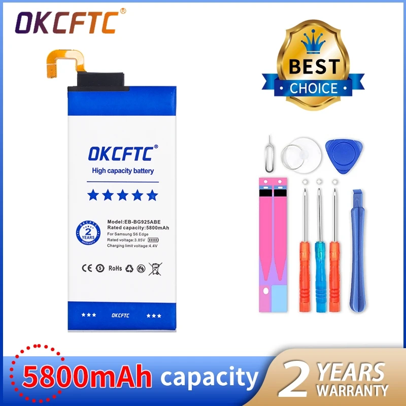 Аккумулятор OKCFTC 5800 мач для Samsung GALAXY S6 Edge G9250 G925F G925FQ G925S S6Edge G925A G925V
Аккумулятор OKCFTC 5800 мач для Samsung GALAXY S6 Edge G9250 G925F G925FQ G925S S6Edge G925A G925V