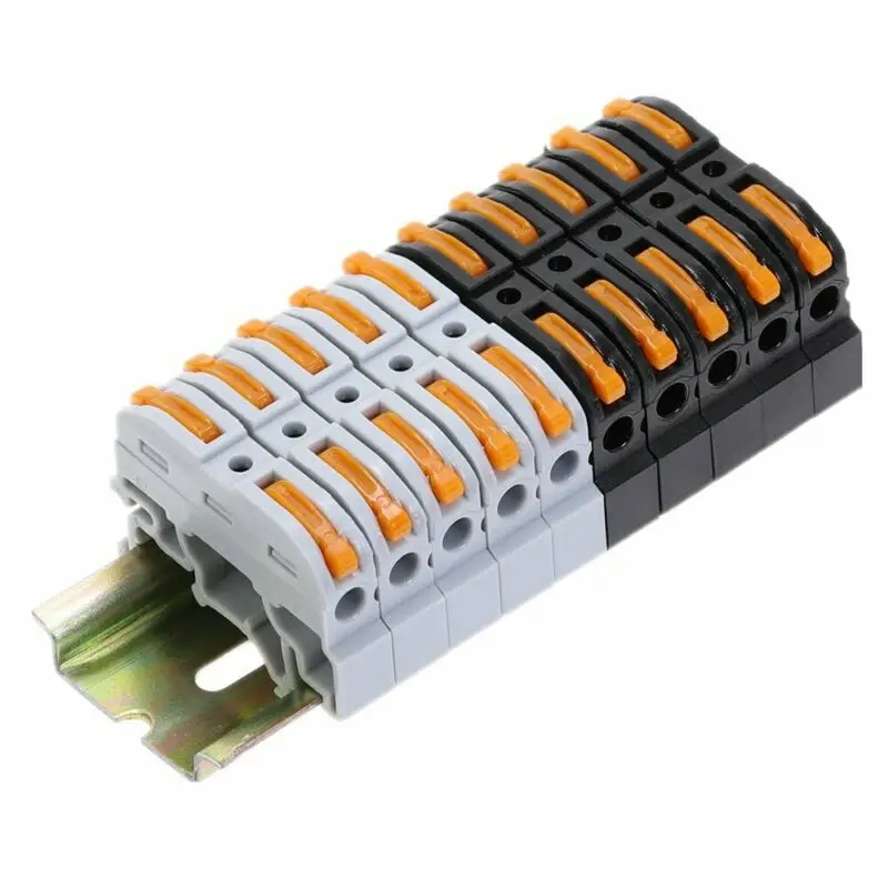 10Pcs PCT-211 Din Mini Fast Wire Cable Connectors Universal Compact Conductor Spring Splicing Wiring Push-in Terminal Block
10Pcs PCT-211 Din Mini Fast Wire Cable Connectors Universal Compact Conductor Spring Splicing Wiring Push-in Terminal Block