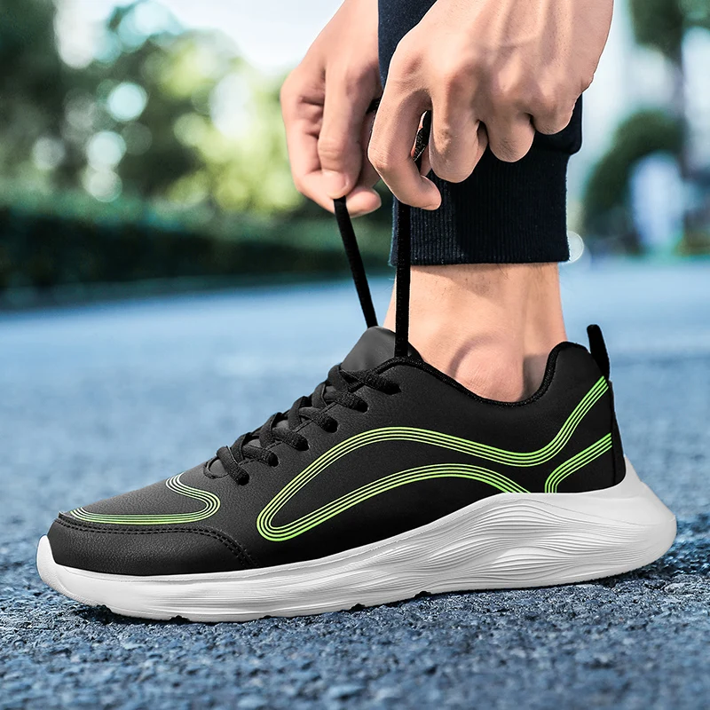 Leather Men's Running Shoes Fashion Breathable Outdoor Mens Sports Shoes Non-slip Jogging Sneakers Large size 48 Casual Shoes
Leather Men's Running Shoes Fashion Breathable Outdoor Mens Sports Shoes Non-slip Jogging Sneakers Large size 48 Casual Shoes