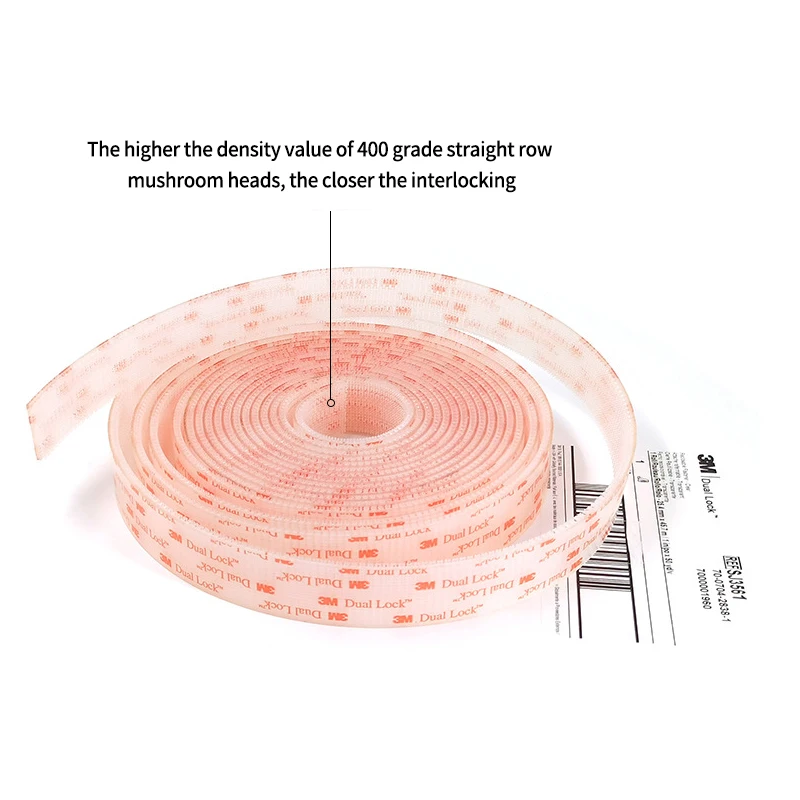 25.4mm Velcros VHBDual Lock Reclosable Self-Adhesive Transparent Tape Transparent Mushroom Adhesive Fastener Tape
25.4mm Velcros VHBDual Lock Reclosable Self-Adhesive Transparent Tape Transparent Mushroom Adhesive Fastener Tape