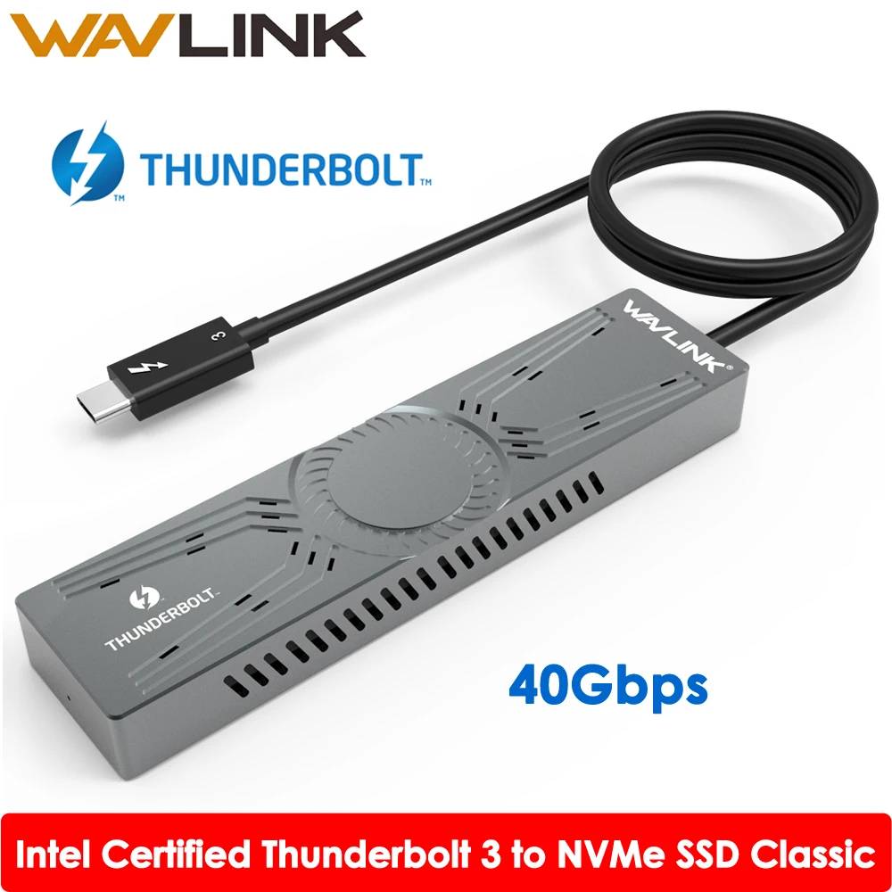 Корпус SSD Thunderbolt 3 к NVMe сертифицированный Intel PCIe M Key внешний жесткий диск