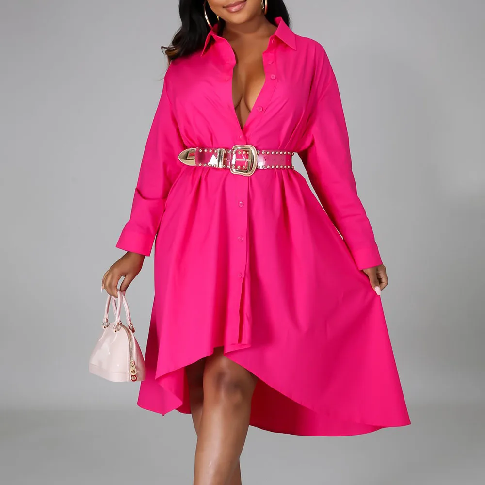 African Women Casual Button Shirt Dress Oversize Fashion Long Sleeve Asymmetrical Loose Office Work Wear Spring Summer 2021
African Women Casual Button Shirt Dress Oversize Fashion Long Sleeve Asymmetrical Loose Office Work Wear Spring Summer 2021