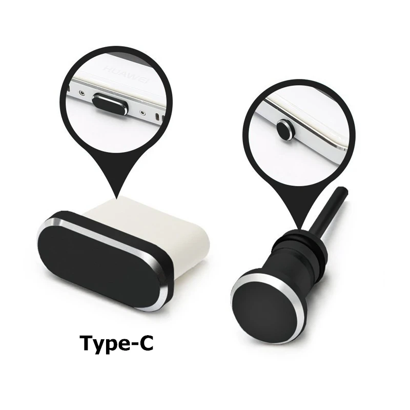 Комплект пылезащитных заглушек для телефона типа C разъем USB Type-C и наушников 3 5 мм