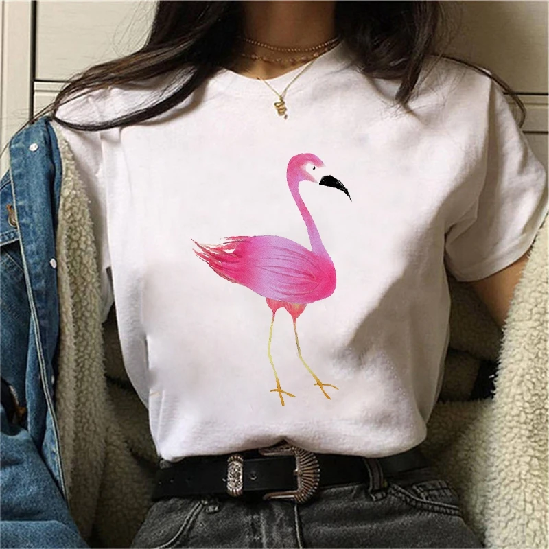 Cartoon Flamingo summer Printed Female Tshirt 90s Short Sleeve Graphic Tees women Funny Harajuku T-shirt Girls Tops Tees Female
Cartoon Flamingo summer Printed Female Tshirt 90s Short Sleeve Graphic Tees women Funny Harajuku T-shirt Girls Tops Tees Female