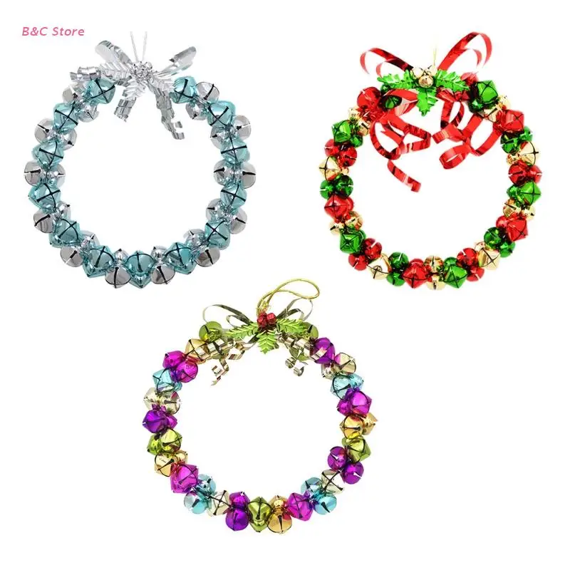 24BC Christmas Jingle Bell Wreath Metallic Glitter Ribbon Front Door Garland Decor
24BC Christmas Jingle Bell Wreath Metallic Glitter Ribbon Front Door Garland Decor