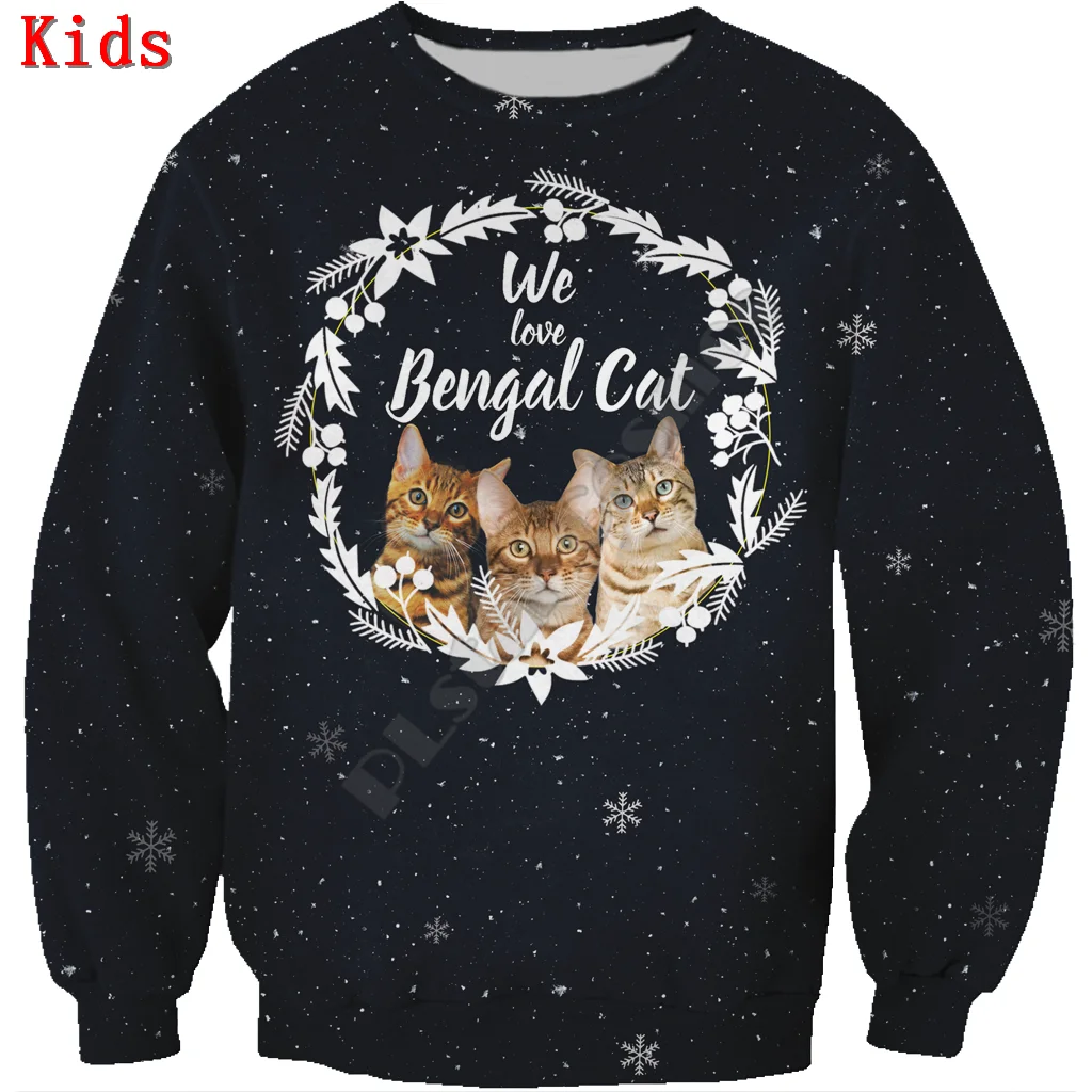 Autumn Winte Bengal Cat 3d printed Hoodies Pullover Boy For Girl Long Sleeve Shirts Kids Christmas Sweatshirt 02
Autumn Winte Bengal Cat 3d printed Hoodies Pullover Boy For Girl Long Sleeve Shirts Kids Christmas Sweatshirt 02