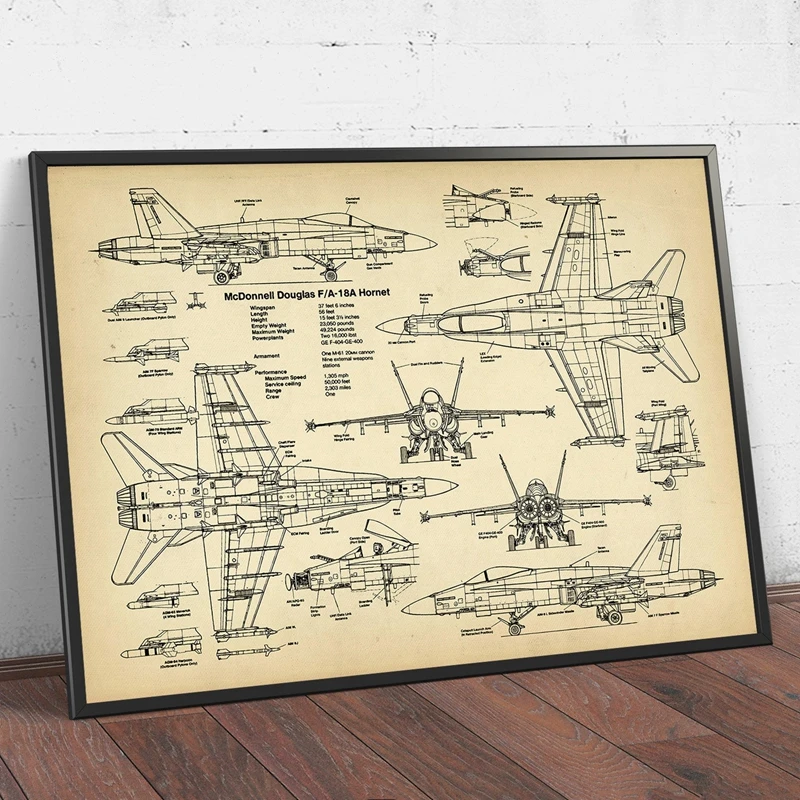 Air Force Plane F18 Patent Prints Airplane Poster Fighter Jet Blueprint Pilot Gift Room Decor Wall Art Canvas Painting Picture
Air Force Plane F18 Patent Prints Airplane Poster Fighter Jet Blueprint Pilot Gift Room Decor Wall Art Canvas Painting Picture