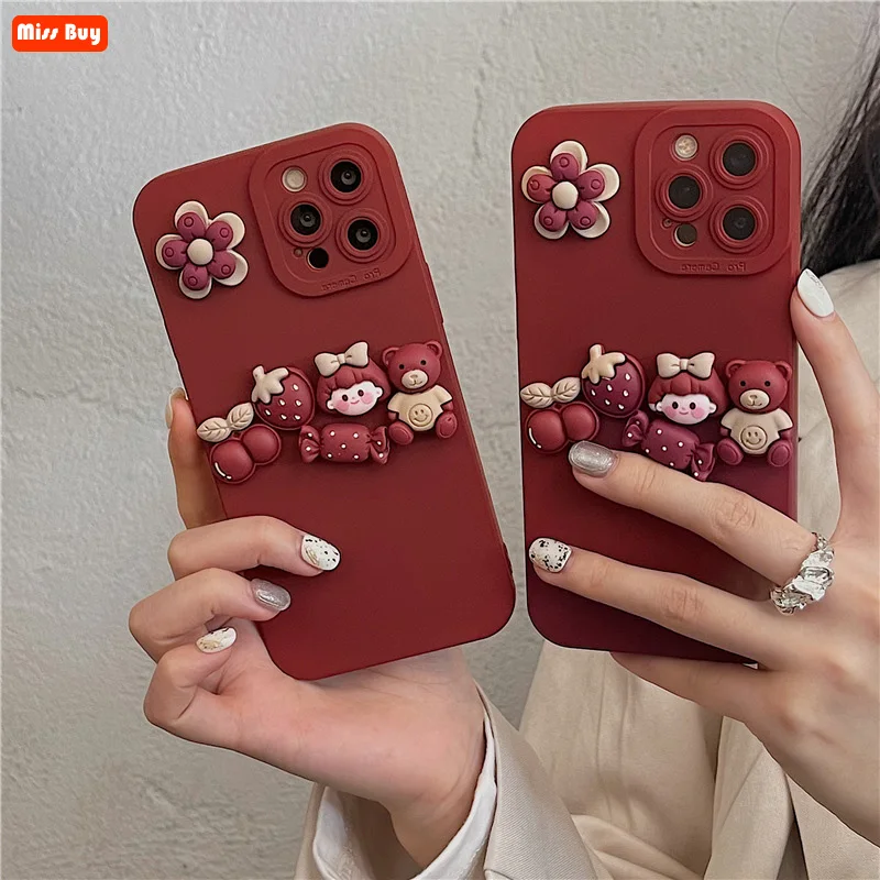 3D Cute Cartoon Soft Matte Red wine Color Soft Phone Case for iPhone 13 12 11 Pro max 13Mini X XR XS Max 7 8 Plus SE 2020 Cover
3D Cute Cartoon Soft Matte Red wine Color Soft Phone Case for iPhone 13 12 11 Pro max 13Mini X XR XS Max 7 8 Plus SE 2020 Cover