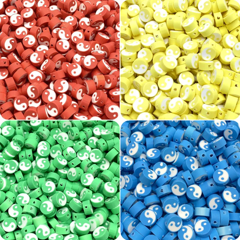 30pcs/Lot 10mm Tai Chi Oval Shape Clay Beads Spacer Beads For Jewelry Making DIY Bracelet Necklace Earrings Accessories
30pcs/Lot 10mm Tai Chi Oval Shape Clay Beads Spacer Beads For Jewelry Making DIY Bracelet Necklace Earrings Accessories