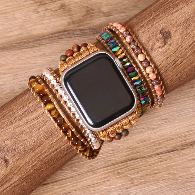 Ремешок для часов Apple Watch из натурального камня, смешанные бусины, ремешок для наручных часов BOHO 5, восковой шнур, ремешок для наручных часов, ремешок для наручных часов, подарок, оптовая продажа, Прямая поставка
Ремешок для часов Apple Watch из натурального камня, смешанные бусины, ремешок для наручных часов BOHO 5, восковой шнур, ремешок для наручных часов, ремешок для наручных часов, подарок, оптовая продажа, Прямая поставка