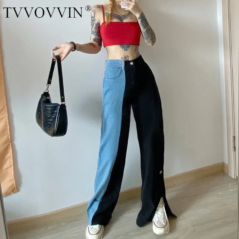 TVVOVVIN 2020 New Autumn Casual Jeans Woman Long Trousers Cowboy Female Loose Streetwear Hit Color Splice Pants CQ91
TVVOVVIN 2020 New Autumn Casual Jeans Woman Long Trousers Cowboy Female Loose Streetwear Hit Color Splice Pants CQ91