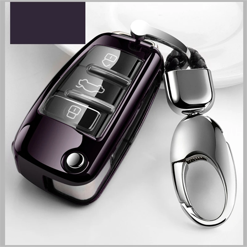 

Чехол для автомобильного ключа из ТПУ, стильный декоративный чехол для Audi C5, C6, R8, A1, A3, Q3, A4, A5, Q5, Q7, A6, S6, A7, B6, B7, B8, 8P, 8V, 8L, TT, RS, RS3, S3, Sline