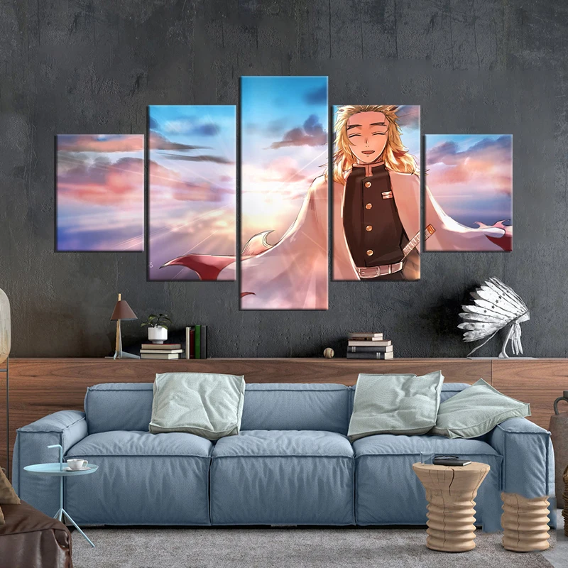 5 Pcs Anime Kimetsu No Yaiba Rengoku kyojuro Paintings Wall Art Home Decor Canvas Prints Pictures Posters Decoration Accessories
5 Pcs Anime Kimetsu No Yaiba Rengoku kyojuro Paintings Wall Art Home Decor Canvas Prints Pictures Posters Decoration Accessories
