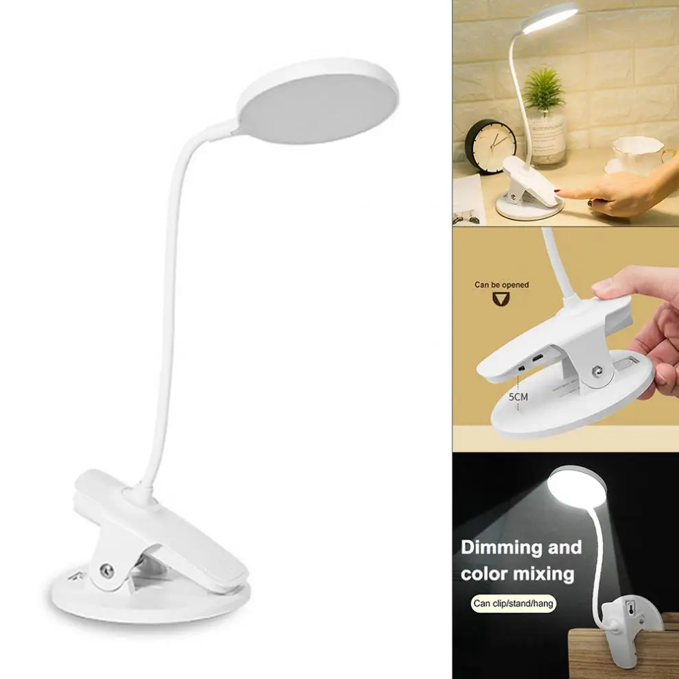 Rechargeable Reading Light LED Desk Lamp Eye Protection Book Light 3 Brightness Dimmable Reading Lamp with Flexible Neck
Rechargeable Reading Light LED Desk Lamp Eye Protection Book Light 3 Brightness Dimmable Reading Lamp with Flexible Neck