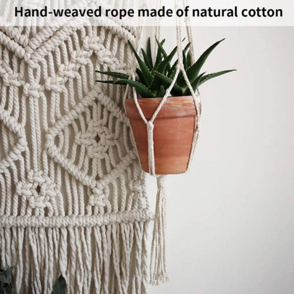 Knotted Macrame Plant Hanger Cotton Linen Flower Pot Basket Hanging Basket Rack Used For Indoor And Outdoor Garden Decoration
Knotted Macrame Plant Hanger Cotton Linen Flower Pot Basket Hanging Basket Rack Used For Indoor And Outdoor Garden Decoration