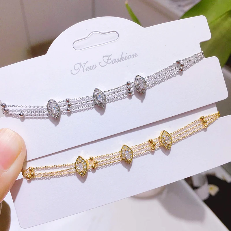 Модный изысканный многослойный женский браслет с инкрустацией из циркония, браслет в виде капли воды, популярные ювелирные изделия, Дикий б... 
Модный изысканный многослойный женский браслет с инкрустацией из циркония, браслет в виде капли воды, популярные ювелирные изделия, Дикий б...