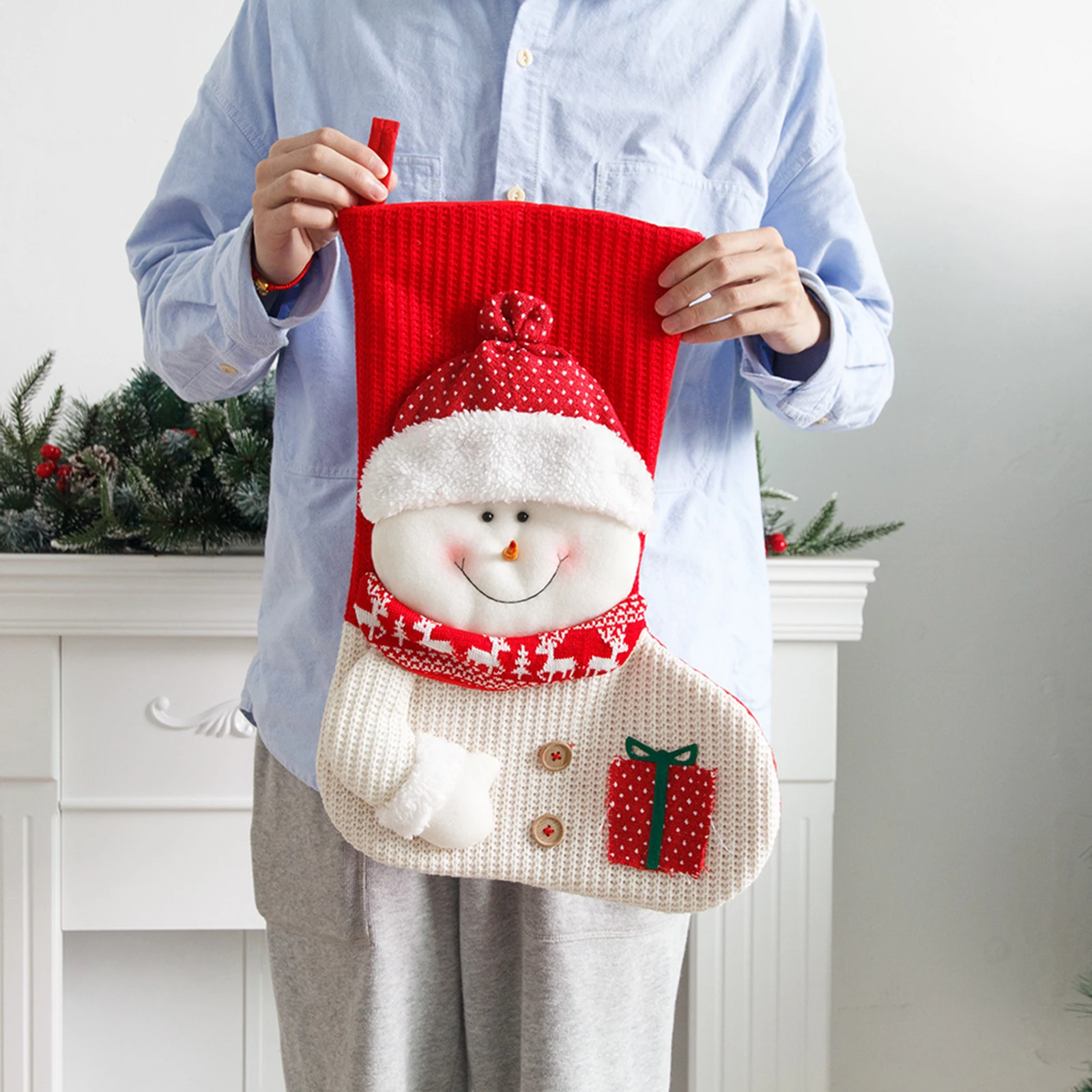 Christmas Candy Bag Santa Claus Snowman Sock Shaped Hop-Pocket Festival Pendant for Home Office Shops
Christmas Candy Bag Santa Claus Snowman Sock Shaped Hop-Pocket Festival Pendant for Home Office Shops