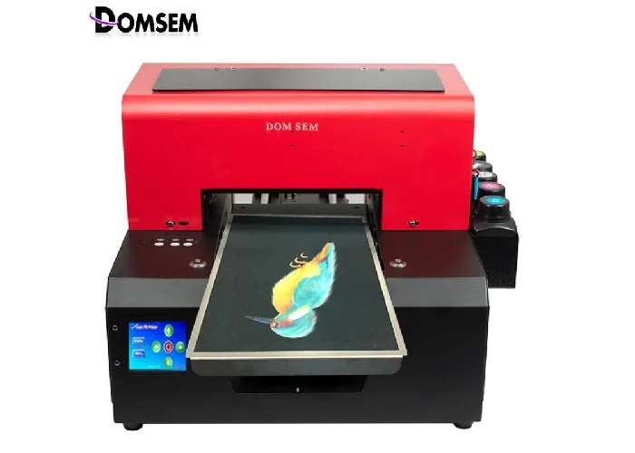DOMSEM A4 Size Fully Automatic Printer UV Flatbed Printers for Glass Acrylic Ceramics Metal Plastic Printing Machine Red | Компьютеры