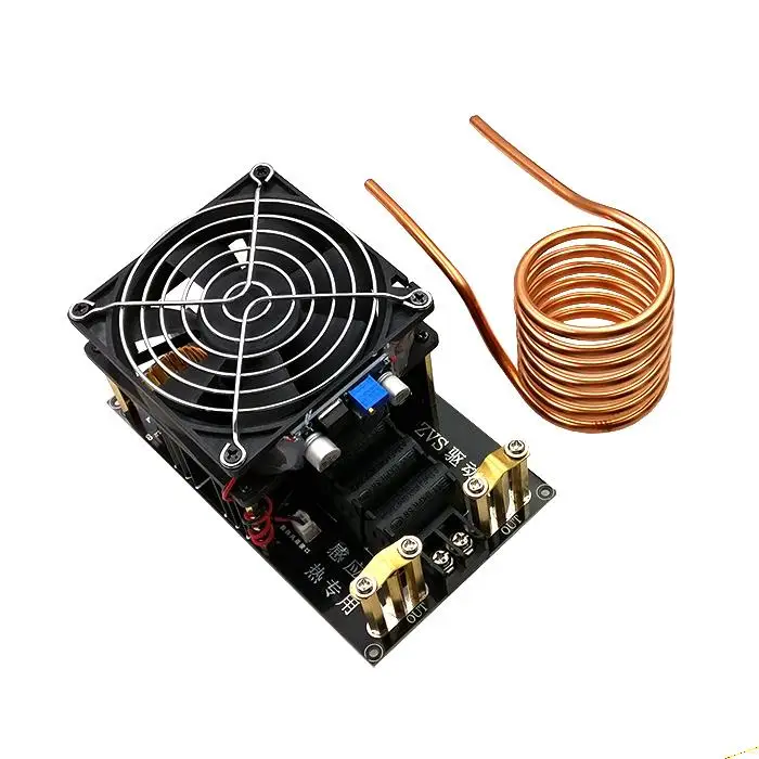ZVS low voltage high frequency induction heater, 1000W induction heating, can melt iron, copper, aluminum, etc.
ZVS low voltage high frequency induction heater, 1000W induction heating, can melt iron, copper, aluminum, etc.