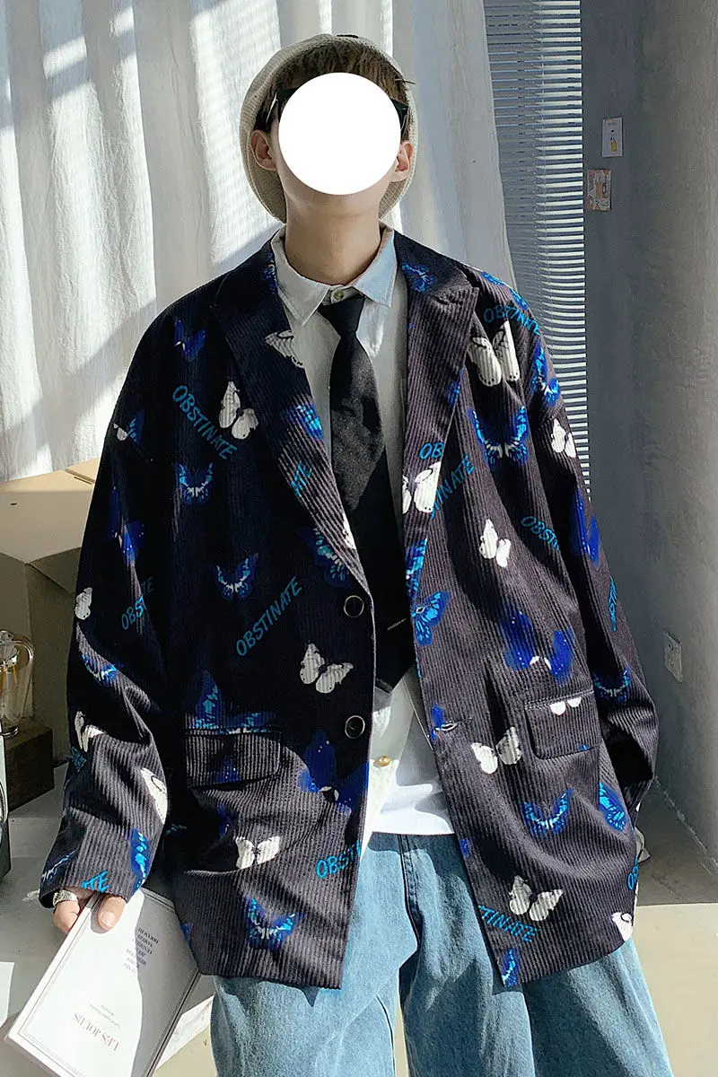 2021 Spring And Autumn New Youth Popular Loose Hong Kong Style Personalized Printed Suit Fashion Casual Single-breasted Top
2021 Spring And Autumn New Youth Popular Loose Hong Kong Style Personalized Printed Suit Fashion Casual Single-breasted Top