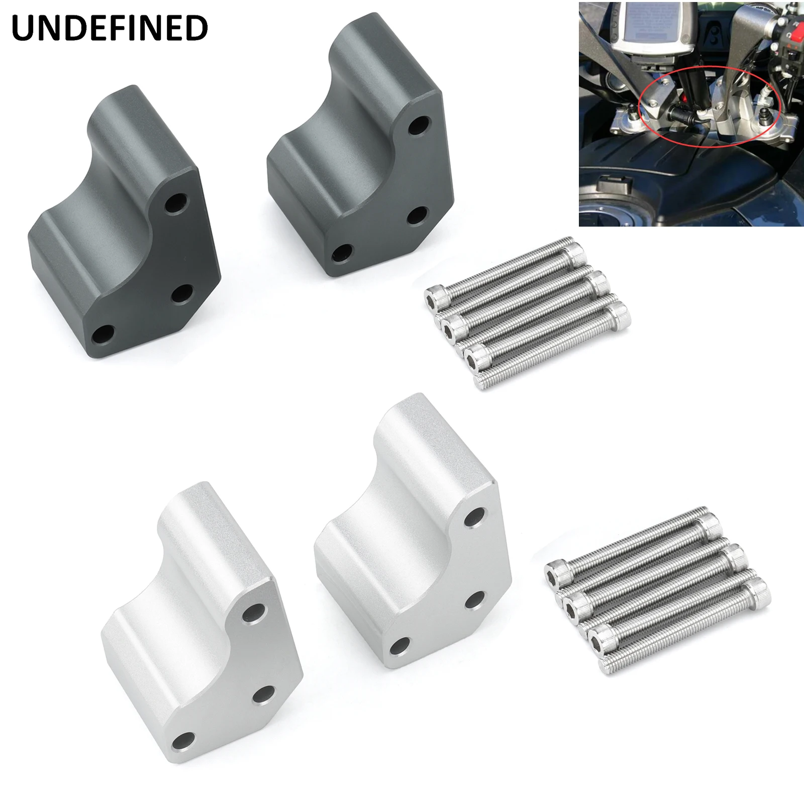 Motorcycle Handlebar Riser GTR1400 Height up Adapter Mounts Extension Kit for Kawasaki GTR 1400 ZG1400 Concours 1400 2008-2020
Motorcycle Handlebar Riser GTR1400 Height up Adapter Mounts Extension Kit for Kawasaki GTR 1400 ZG1400 Concours 1400 2008-2020