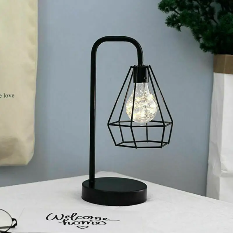 LED Table Lamps Retro Black Geometric Wire Industrial LED Light Bulb Table Lamps Bed Side Battery Table Lamp
LED Table Lamps Retro Black Geometric Wire Industrial LED Light Bulb Table Lamps Bed Side Battery Table Lamp