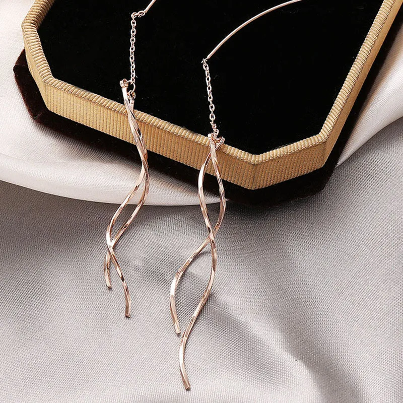 YAOLOGE 925 Sterling Silver Long Tassel Earrings Fashion and Elegant Jewelry Party Accessories Ladies Jewelry Couple Gift
YAOLOGE 925 Sterling Silver Long Tassel Earrings Fashion and Elegant Jewelry Party Accessories Ladies Jewelry Couple Gift