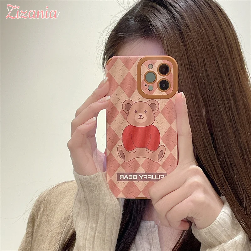 Fashion Lovely Rhomboid English Little Bear Phone Case For iPhone 13 12 11 Pro Max XS Max X XR Cute Shockproof Case Hot Sale New
Fashion Lovely Rhomboid English Little Bear Phone Case For iPhone 13 12 11 Pro Max XS Max X XR Cute Shockproof Case Hot Sale New