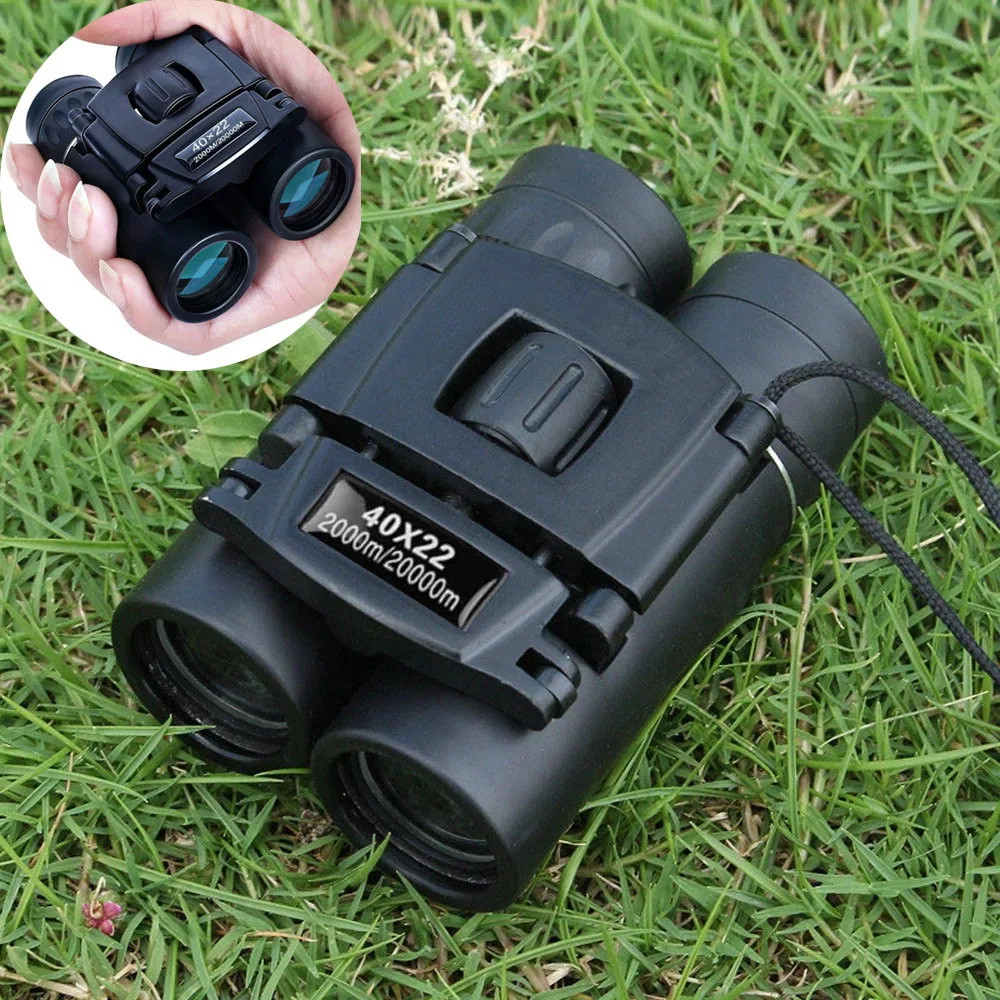 

40x22 HD Mini Binoculars 2000M Long Range Folding Powerful BAK4 FMC Optics Telescope For Hunting Sports Outdoor Camping Travel