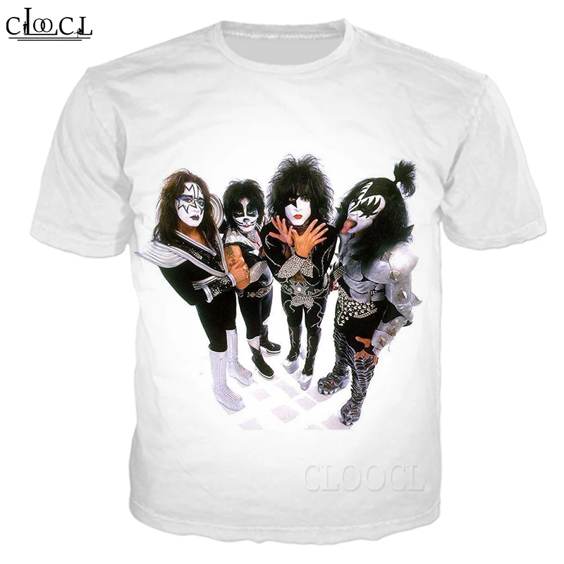 HX Newest Summer Fashion Rock Singer KISS Band Men Women T Shirt 3D Print Harajuku Streetwear Couple Tops Drop Shipping
HX Newest Summer Fashion Rock Singer KISS Band Men Women T Shirt 3D Print Harajuku Streetwear Couple Tops Drop Shipping