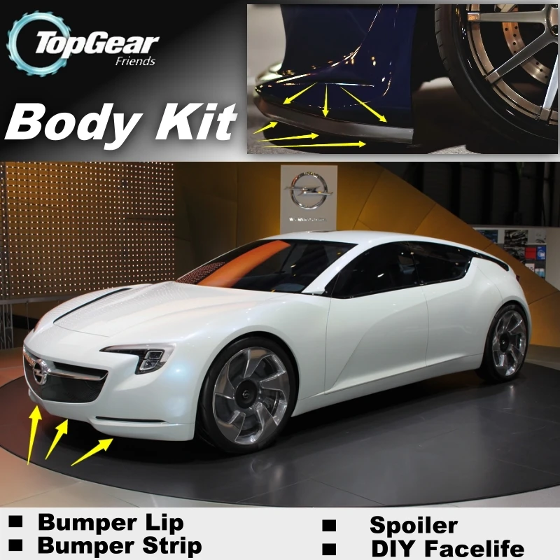 

Дефлектор губ для бампера Opel Flextreme GT/E, передний спойлер, юбка для TopGear, для друзей, для тюнинга автомобиля, комплект полос для просмотра/кузов...