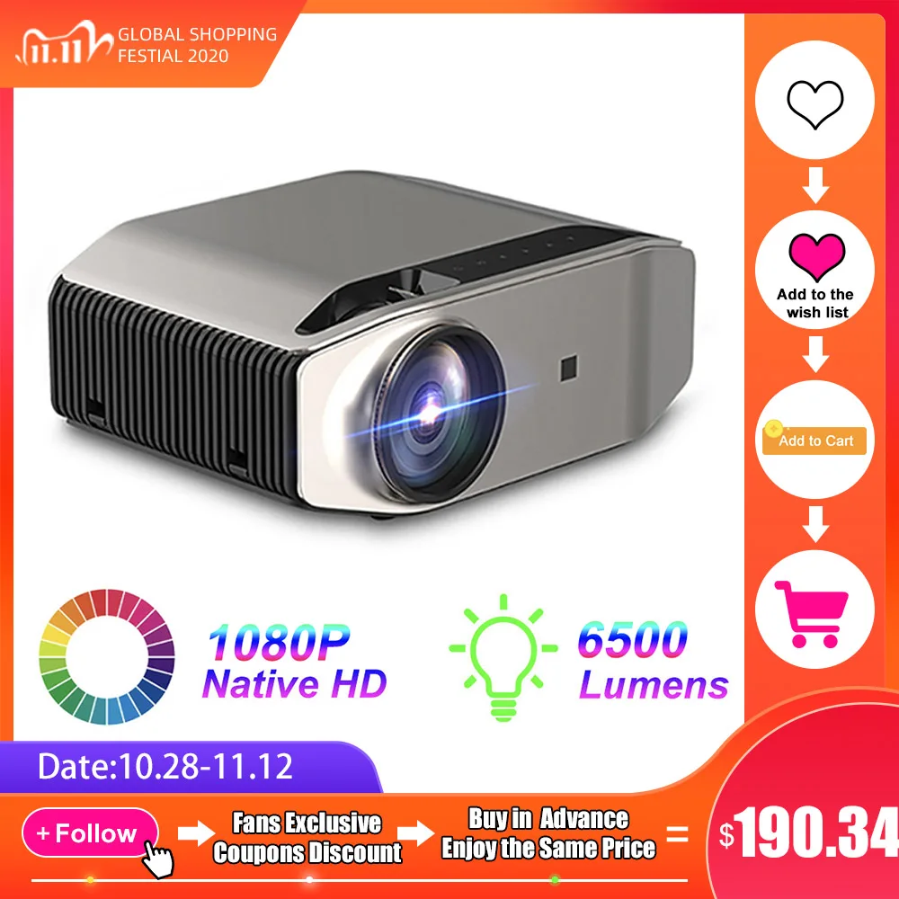 Salange YG620 светодиодный проектор Full HD Projetor Native 1920x1080P YG621 WiFi мульти-экран 3D видео