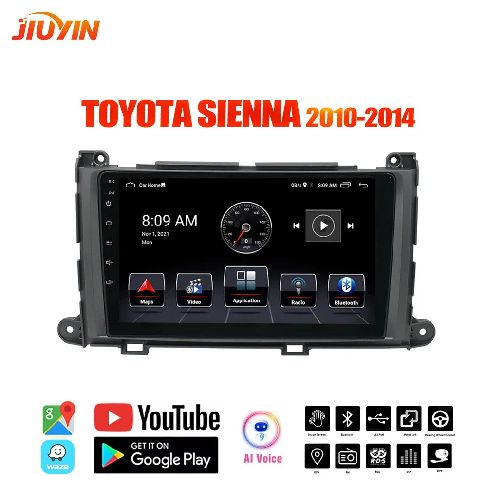 JIUYIN Car Radio Multimedia Player For Toyota Sienna 2010-2014 Android Autoradio GPS Navigation WIFI Bluetooth 2din Dvd Stereo
JIUYIN Car Radio Multimedia Player For Toyota Sienna 2010-2014 Android Autoradio GPS Navigation WIFI Bluetooth 2din Dvd Stereo