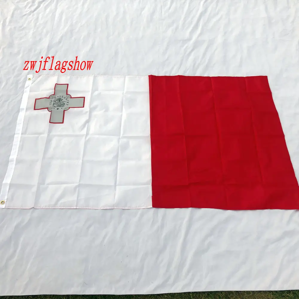 Zwjflagshow флаг Мальты Бесплатная доставка 90x150 см полиэфирные ткани висит MLT | Флаги