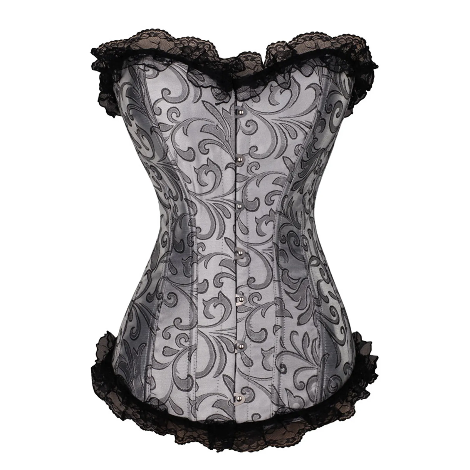 Women's Retro V-neck Tight Corset Court Bra Body Shaping Top Lace Trim Printed Corset Slim Карсет Для Живота 
Women's Retro V-neck Tight Corset Court Bra Body Shaping Top Lace Trim Printed Corset Slim Карсет Для Живота
