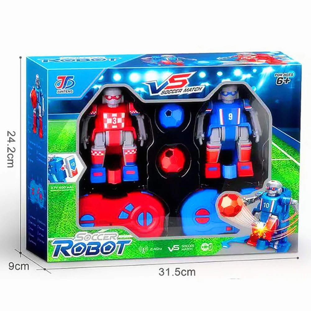 Kids RC Soccer Robot 2.4G Remote Control Robot With 2 Soccer Goals Indoor Outdoor Soccer Ball Games Toys Set Gift For Boys Girls
Kids RC Soccer Robot 2.4G Remote Control Robot With 2 Soccer Goals Indoor Outdoor Soccer Ball Games Toys Set Gift For Boys Girls