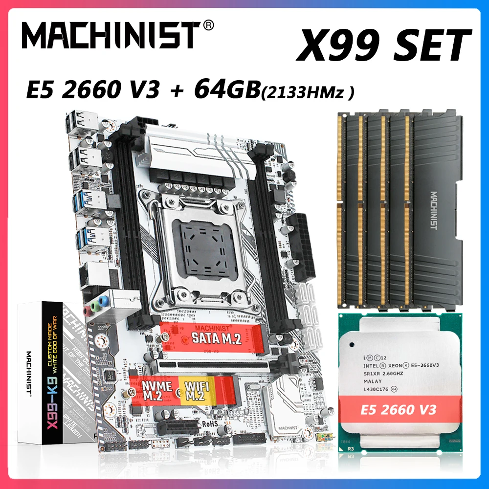 Machinist X99 комплект материнской платы с Xeon E5 2660 V3 LGA 2011-3 ЦП 4 шт. * 16 ГБ = 64 Гб 2133 МГц DDR4 память четырехканальная стандартная
Machinist X99 комплект материнской платы с Xeon E5 2660 V3 LGA 2011-3 ЦП 4 шт. * 16 ГБ = 64 Гб 2133 МГц DDR4 память четырехканальная стандартная